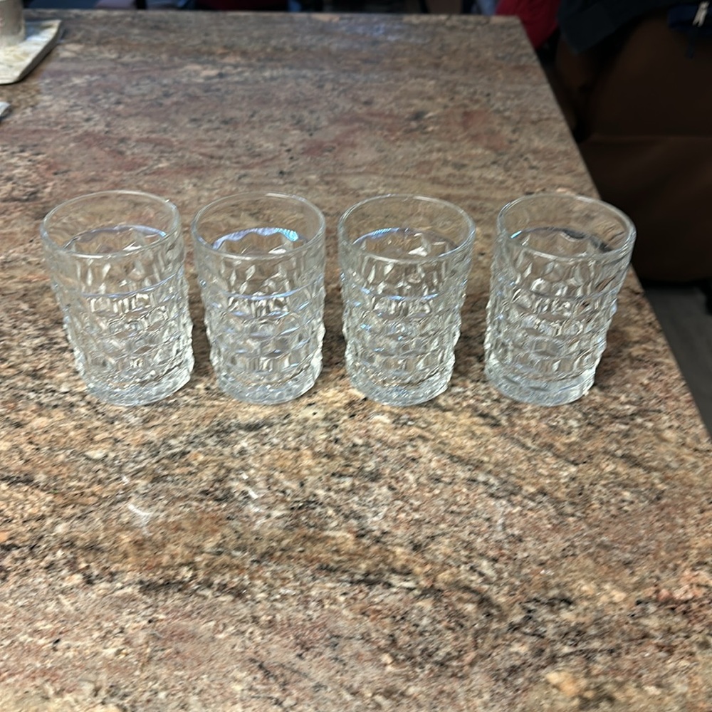 Vintage anchor Hockery - set a four glasses  - Whitehall cubes